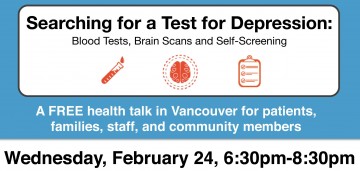 Upcoming public event: Searching for a Test for Depression